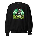 Boston Terrier Dog Running Free Unisex Sweatshirt