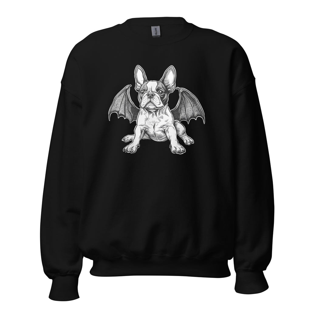 Bat-Winged Boston Terrier Dog Unisex Sweatshirt