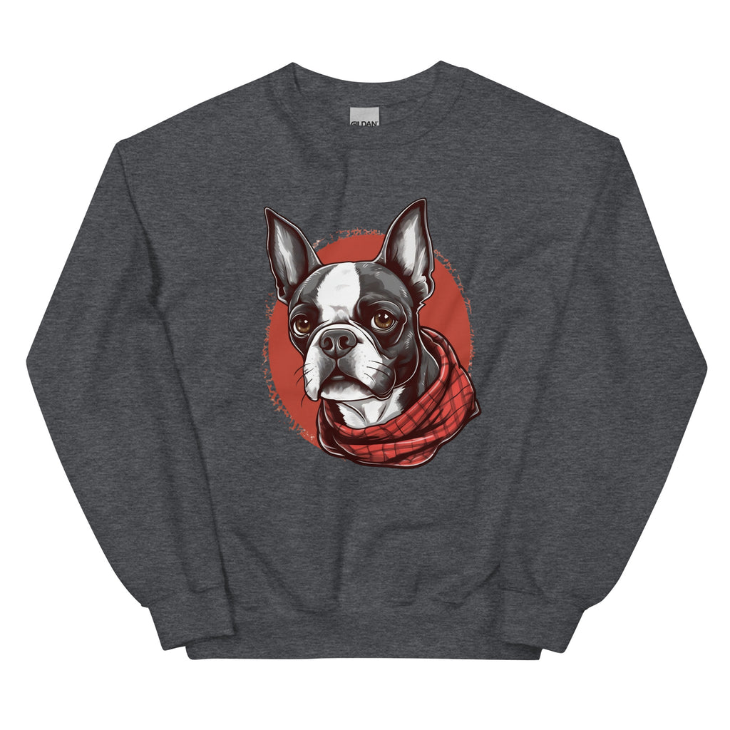 Boston Terrier Red Bandana Sweatshirt