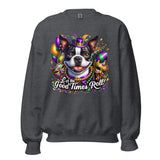 Mardi Gras Boston Terrier Unisex Sweatshirt - Let The Good Times Roll!