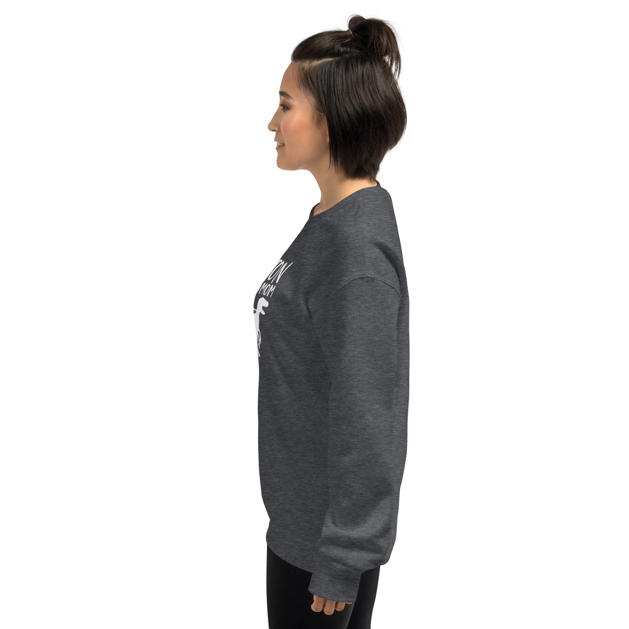 Boston Terrier Mom Dinosaur Sweatshirt