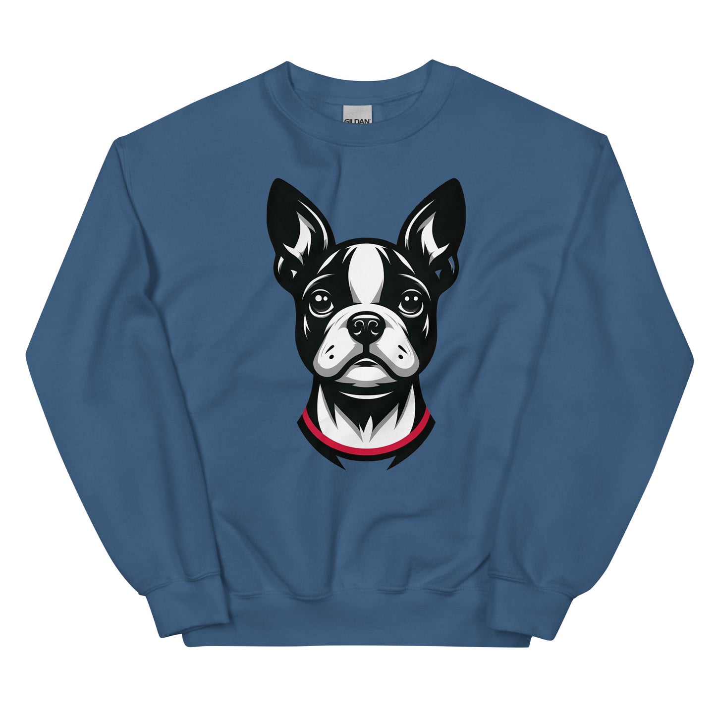 Miinimalist Boston Terrier Face Unisex Sweatshirt