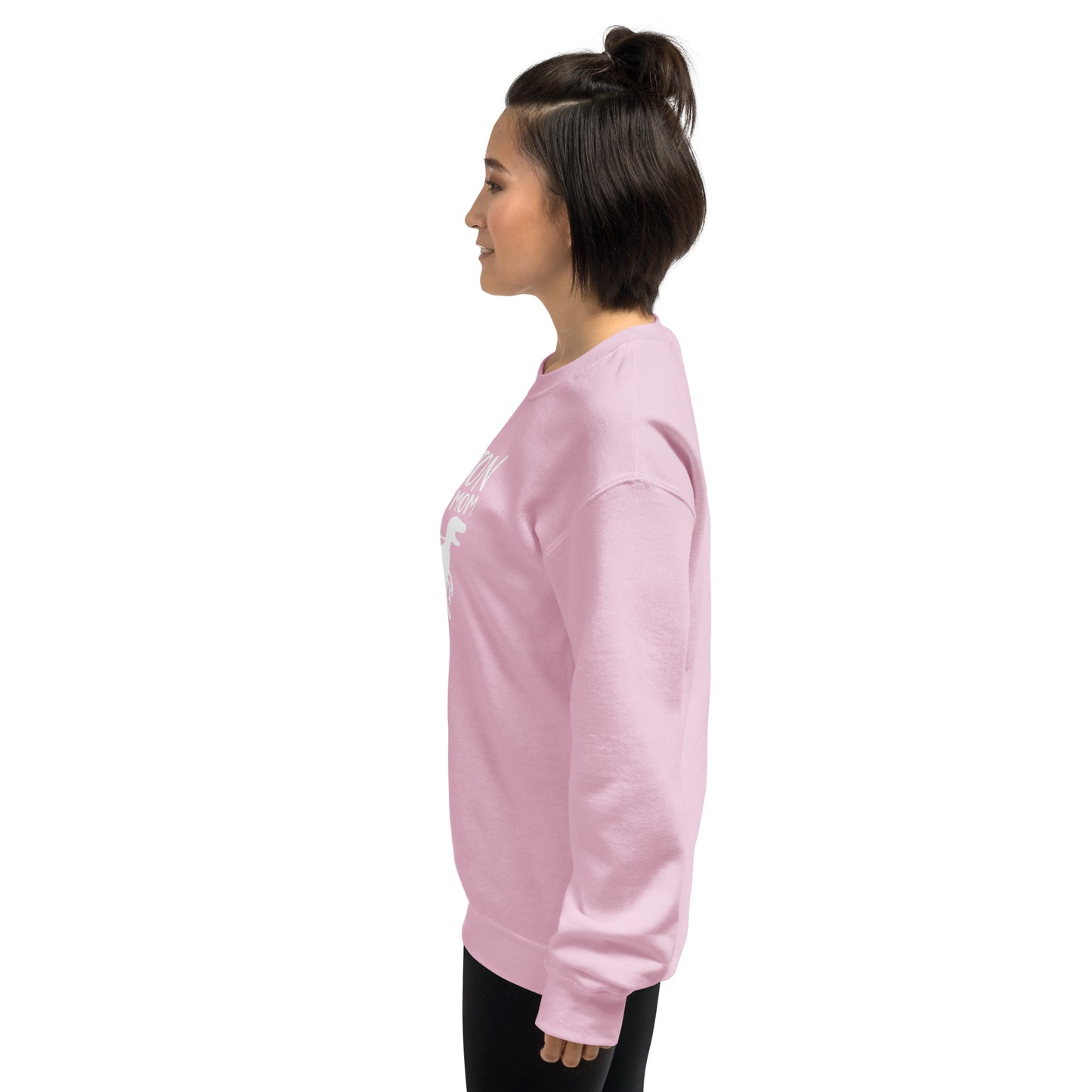Boston Terrier Mom Dinosaur Sweatshirt
