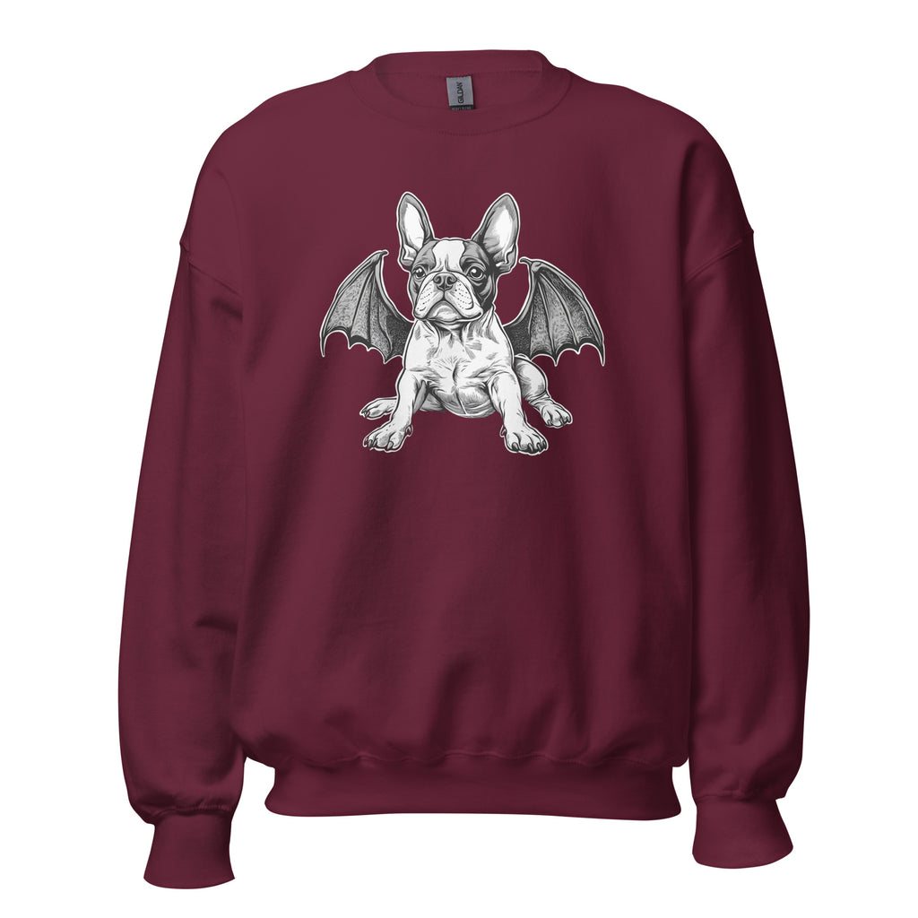 Bat-Winged Boston Terrier Dog Unisex Sweatshirt