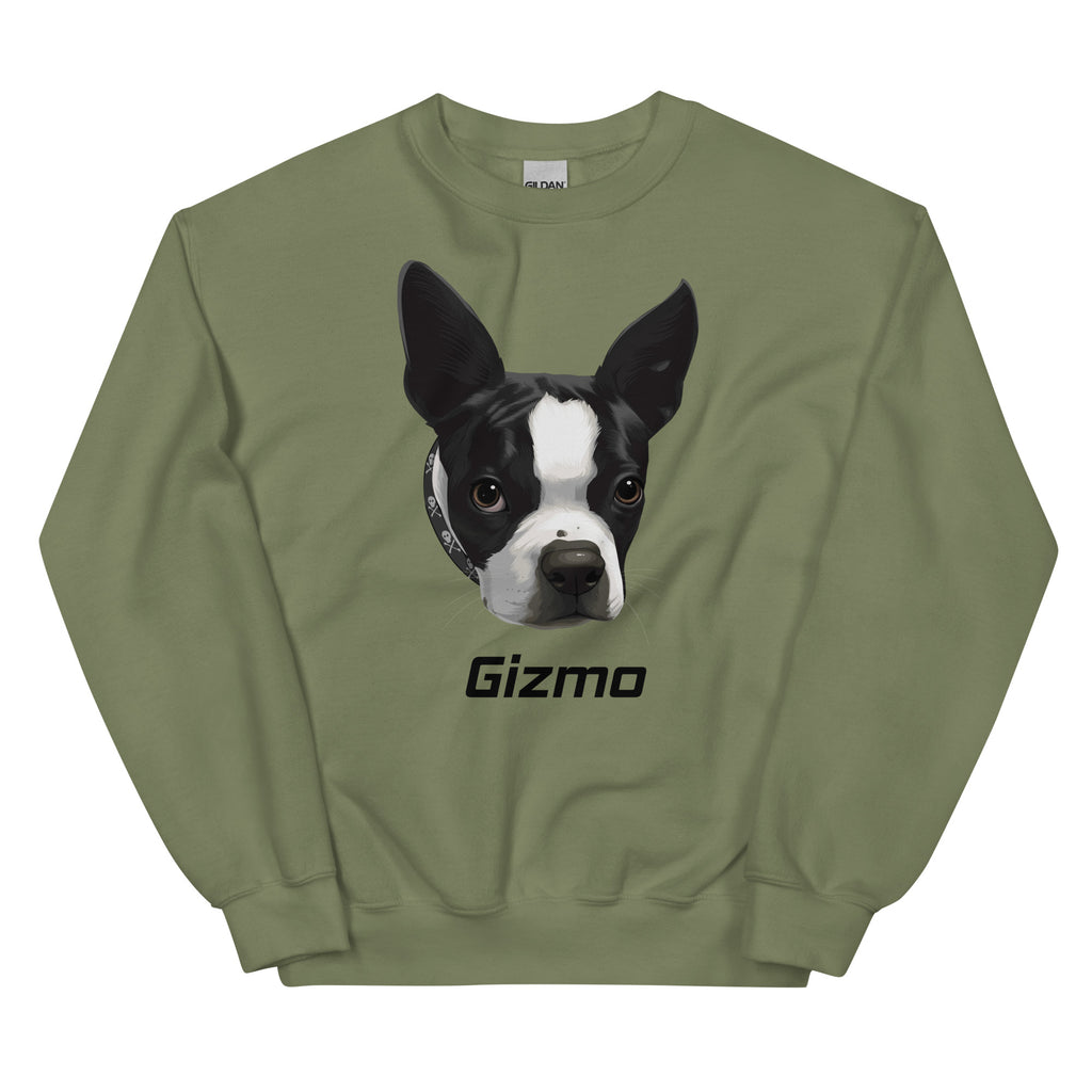 Custom Boston Terrier Dog Unisex Sweatshirt