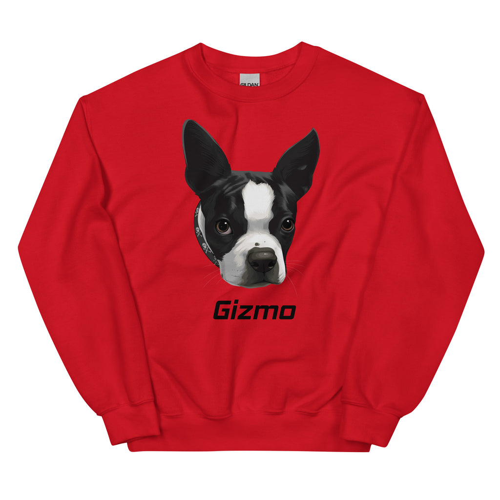 Custom Boston Terrier Dog Unisex Sweatshirt