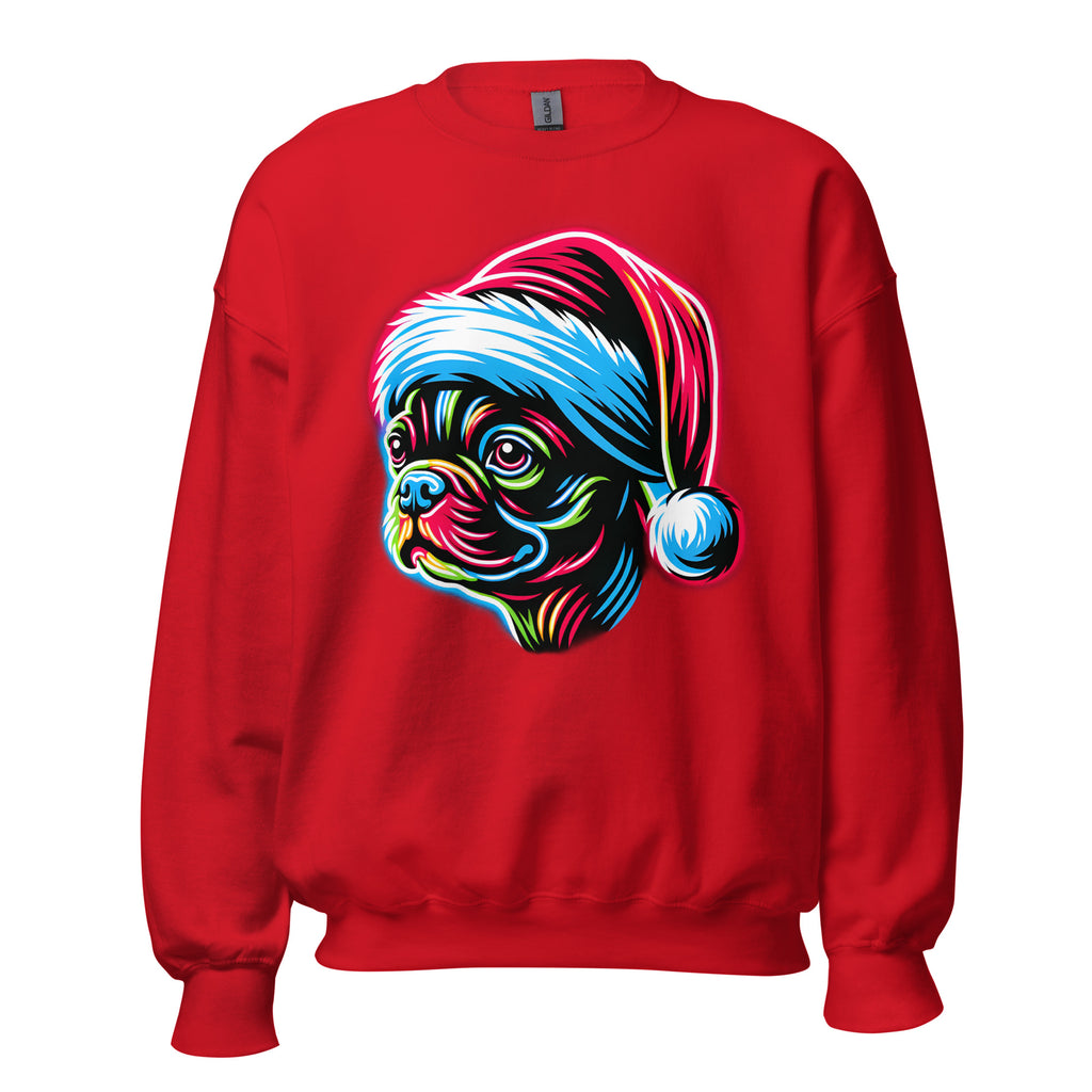 Bright Boston Holiday - Santa Pup Style Unisex Sweatshirt