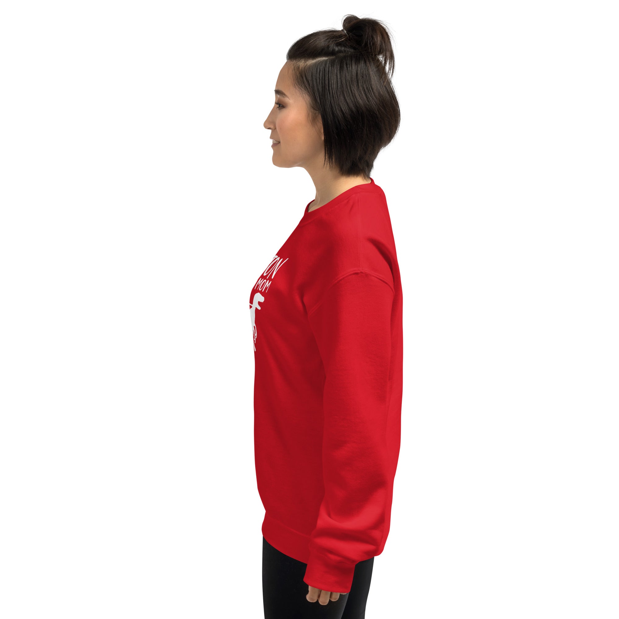 Boston Terrier Mom Dinosaur Sweatshirt