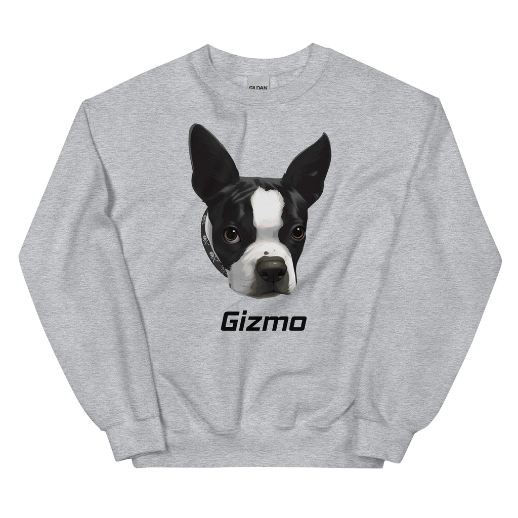 Custom Boston Terrier Dog Unisex Sweatshirt