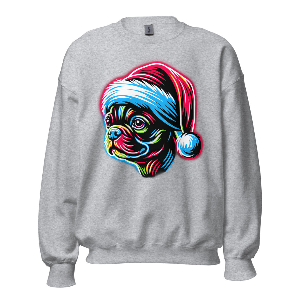 Bright Boston Holiday - Santa Pup Style Unisex Sweatshirt