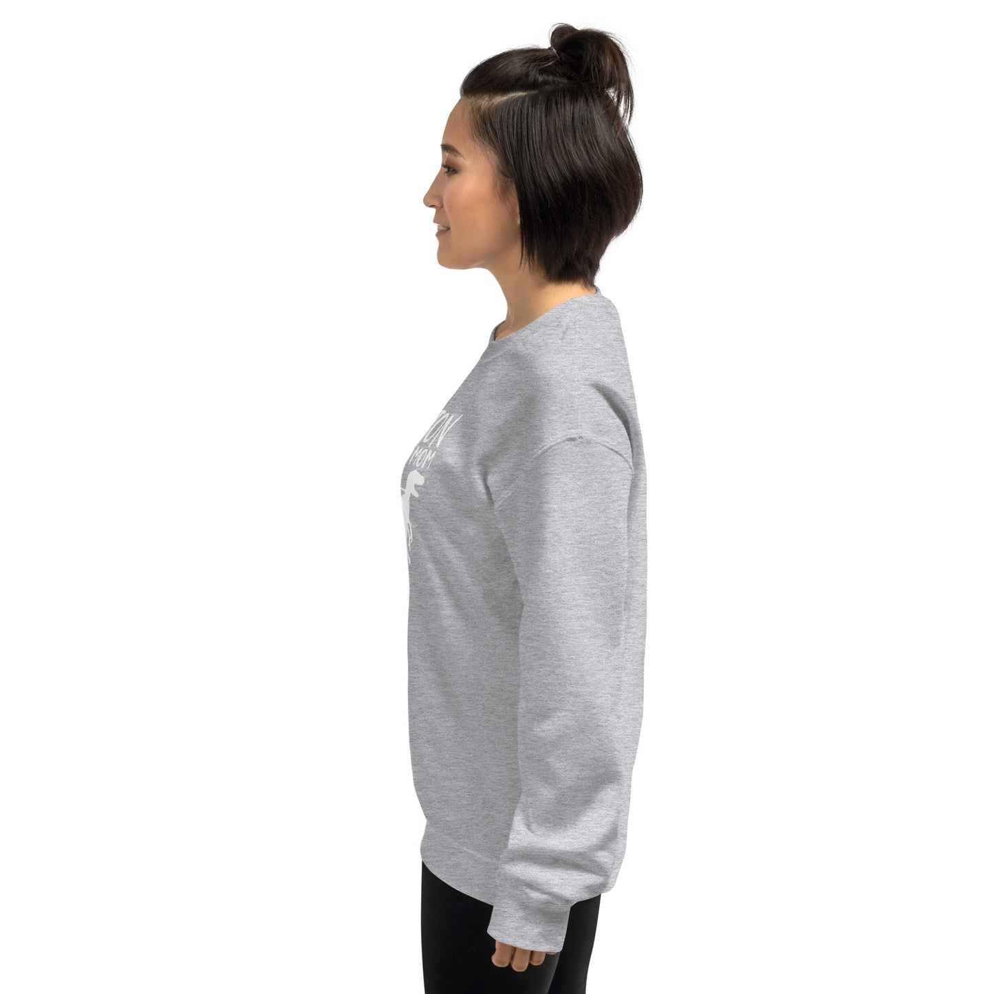 Boston Terrier Mom Dinosaur Sweatshirt