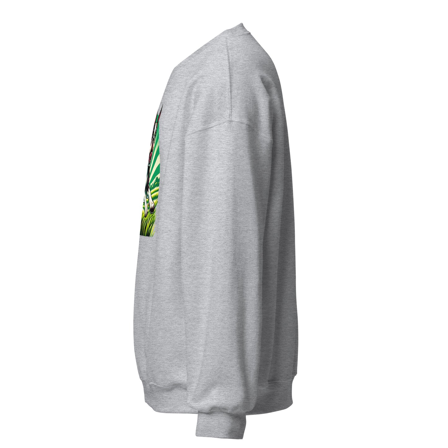 Boston Terrier Dog Running Free Unisex Sweatshirt