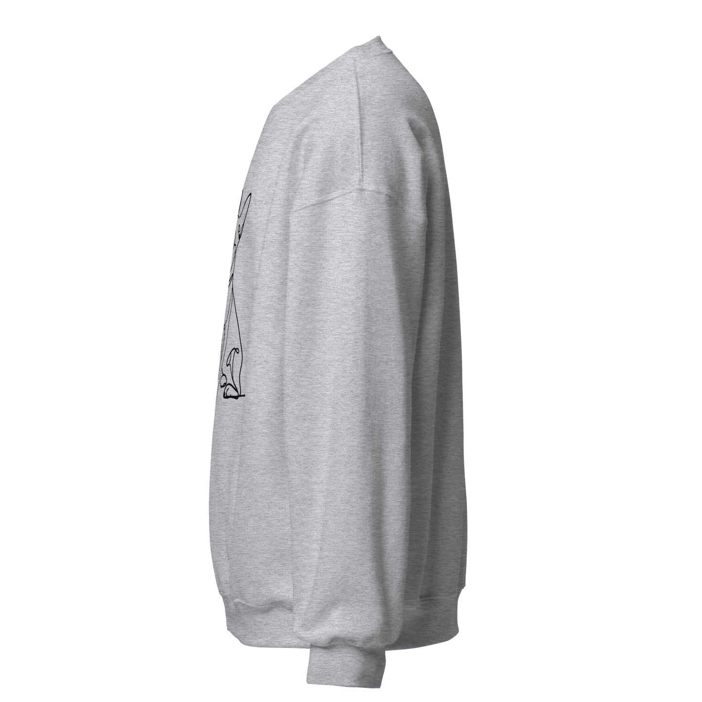 Line Drawn Boston Terrier Dog Unisex Sweatshirt