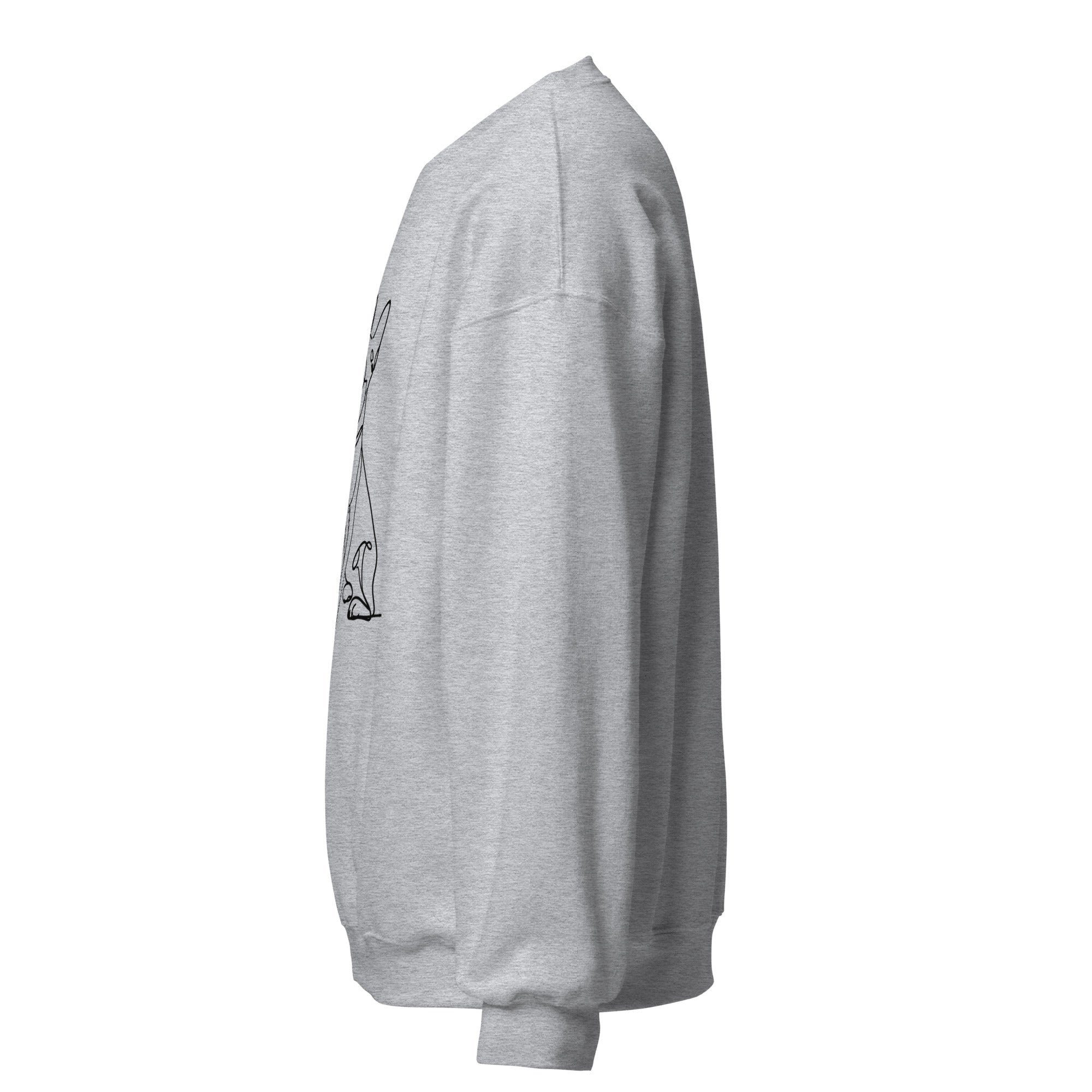 Line Drawn Boston Terrier Dog Unisex Sweatshirt