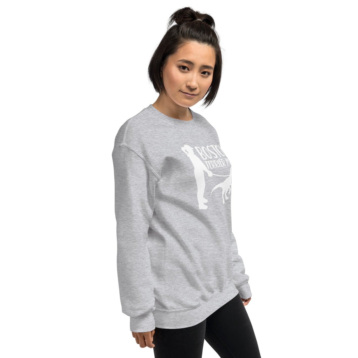 Boston Terrier Mom Dinosaur Sweatshirt