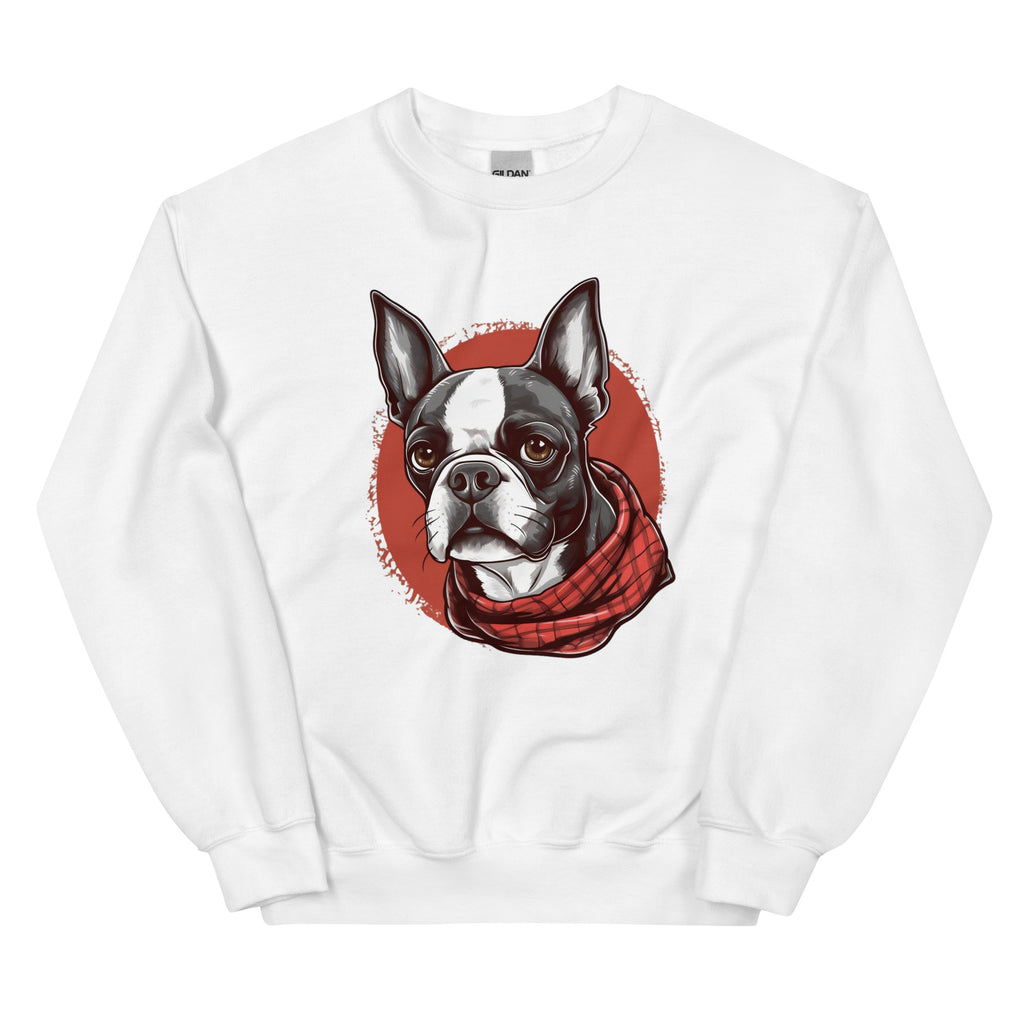 Boston Terrier Red Bandana Sweatshirt