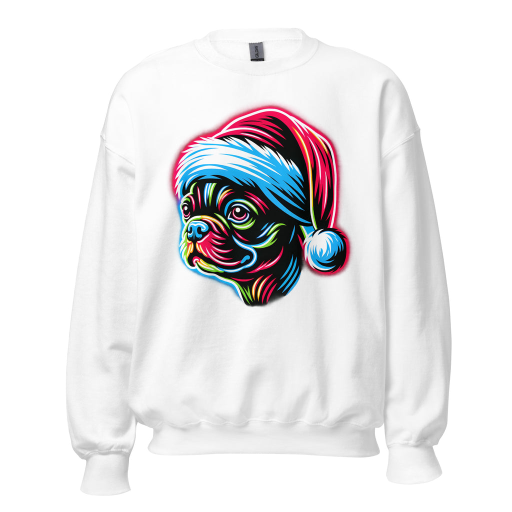 Bright Boston Holiday - Santa Pup Style Unisex Sweatshirt