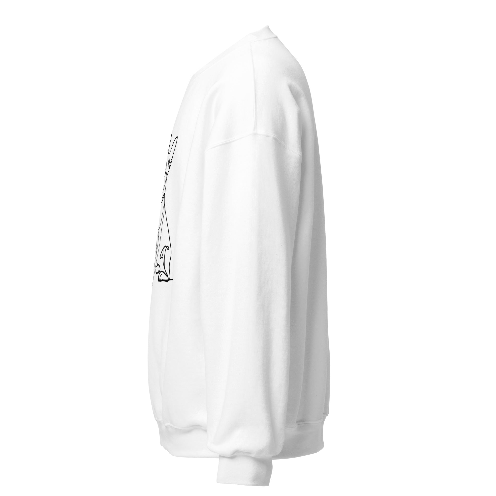 Line Drawn Boston Terrier Dog Unisex Sweatshirt