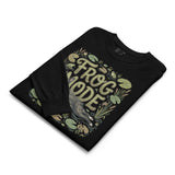 Frog Mode Boston Terrier Dog Frog Legs Garment-Dyed Heavyweight Long-Sleeve Shirt .