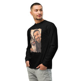 Custom Caricature Dog And Owner Portrait Garment-dyed Heavyweight Long-sleeve Shirt .