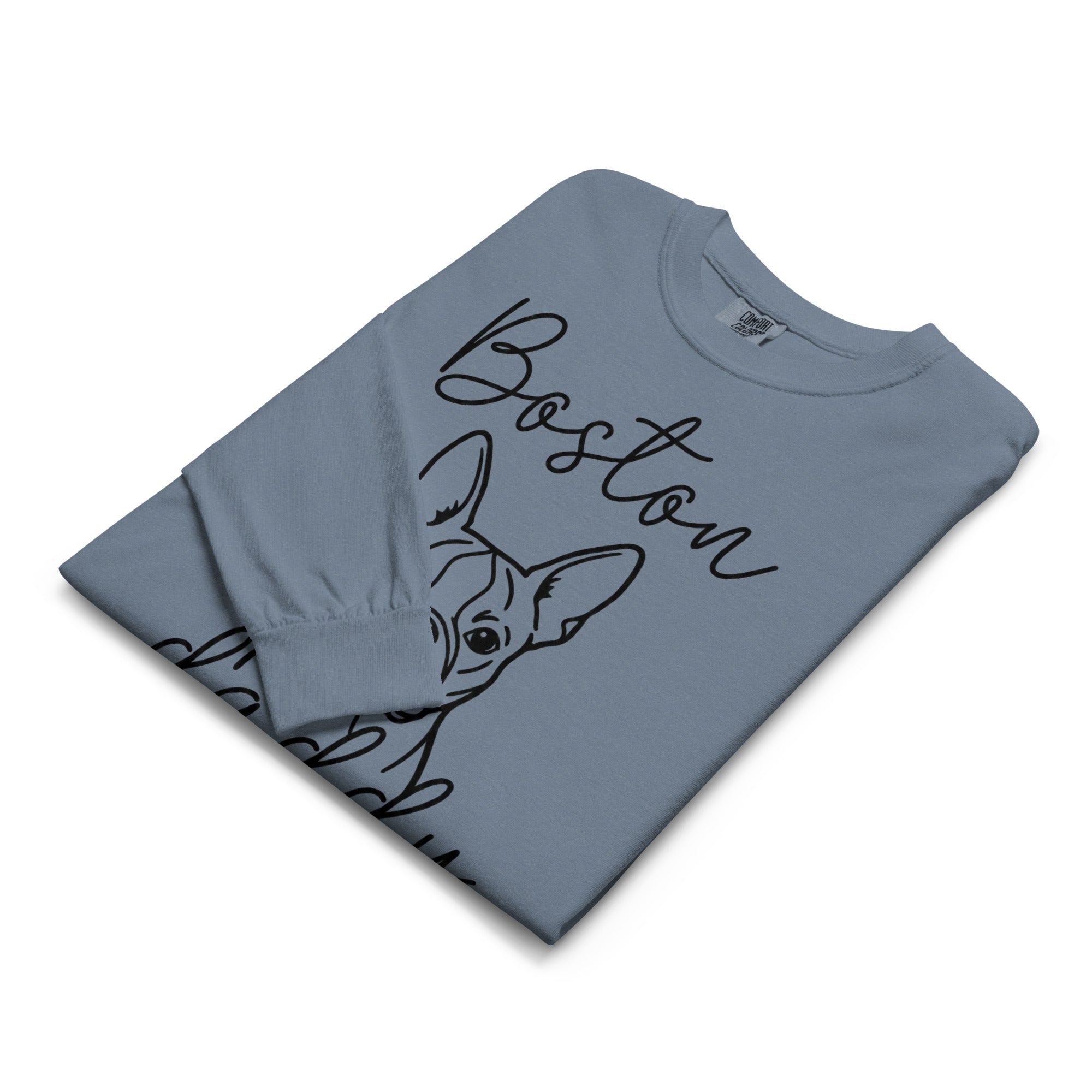 Boston Daddy Mode Garment-Dyed Heavyweight Long-Sleeve Shirt .