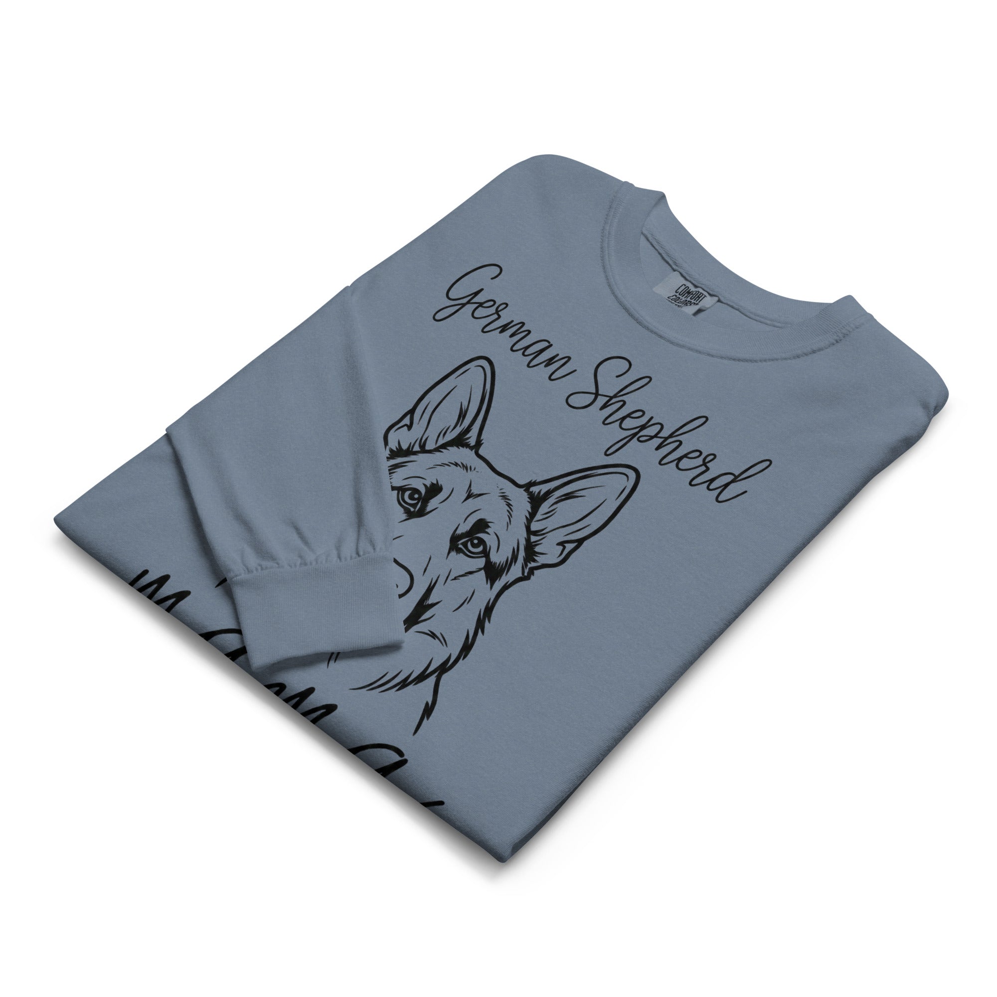 German Shepherd Mama Mode Garment-dyed Heavyweight Long-sleeve Shirt .