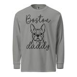 Boston Daddy Mode Garment-Dyed Heavyweight Long-Sleeve Shirt . Grey
