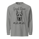 Great Dane Mama Mode Garment-dyed Heavyweight Long-sleeve Shirt . Grey