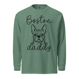 Boston Daddy Mode Garment-Dyed Heavyweight Long-Sleeve Shirt . Light Green
