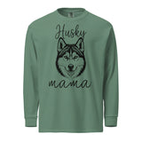 Husky Mama Mode Garment-dyed Heavyweight Long-sleeve Shirt . Light Green
