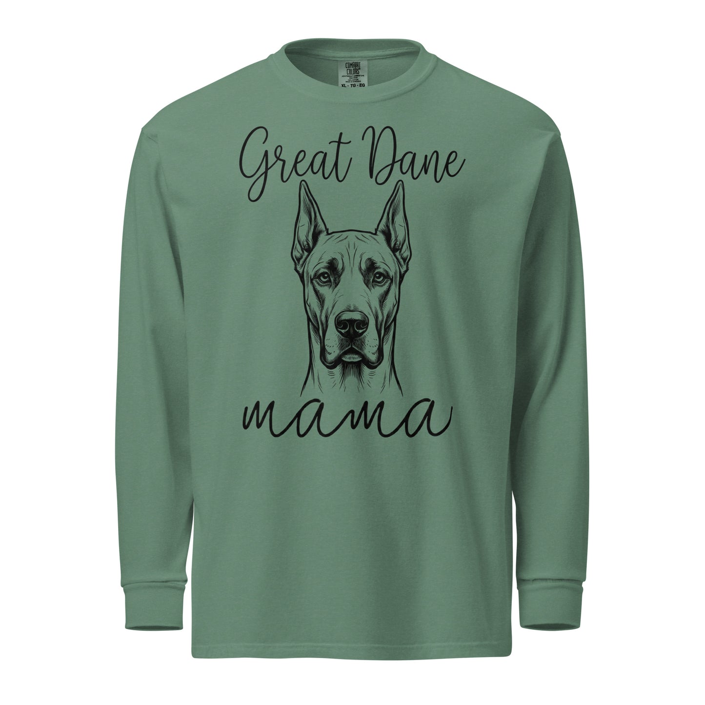 Great Dane Mama Mode Garment-dyed Heavyweight Long-sleeve Shirt . Light Green