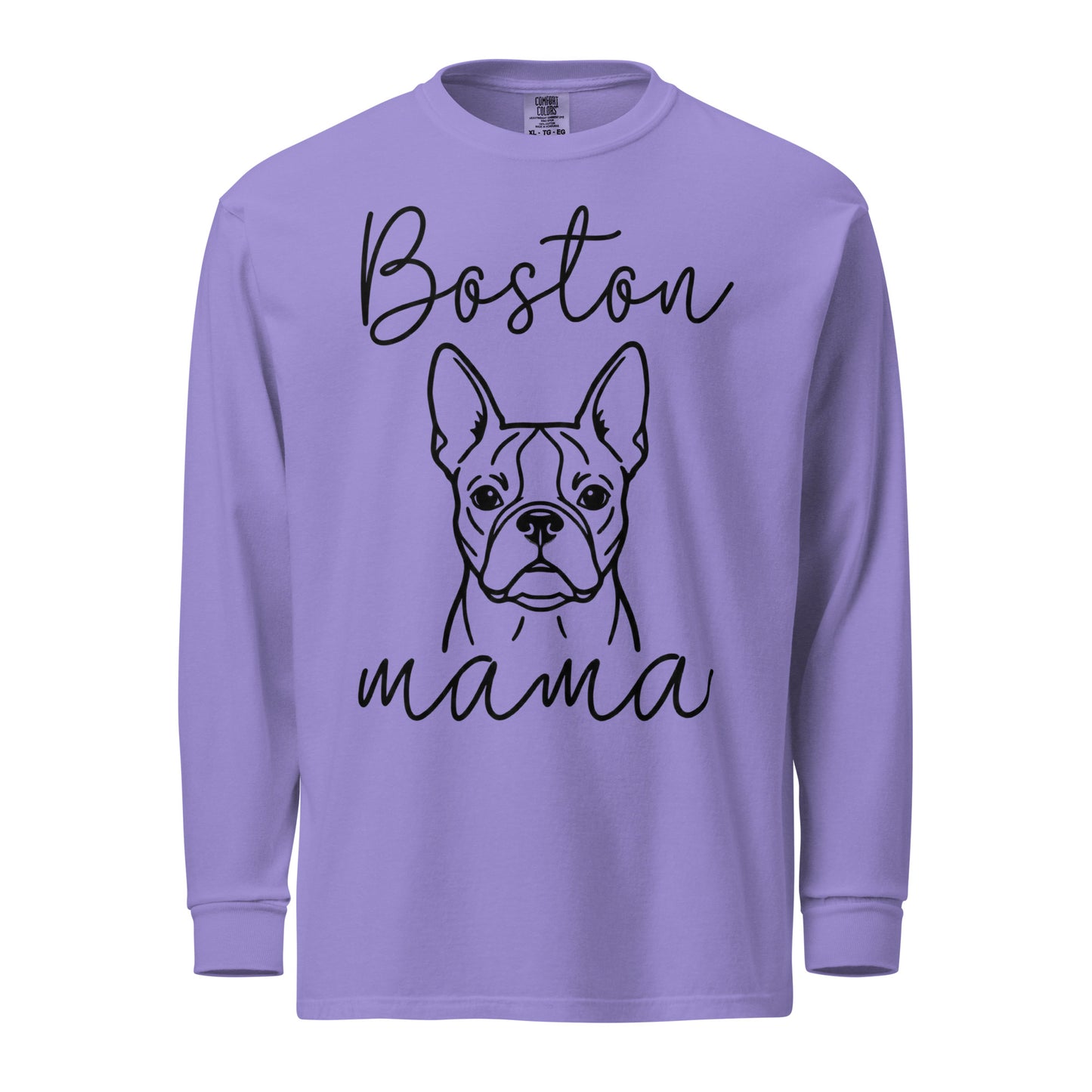 Boston Mama Mode Garment-Dyed Heavyweight Long-Sleeve Shirt . Violet