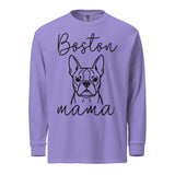 Boston Mama Mode Garment-Dyed Heavyweight Long-Sleeve Shirt . Violet