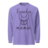 French Bulldog Frenchie Mama Mode Garment-dyed Heavyweight Long-Sleeve Shirt . Violet