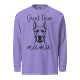 Great Dane Mama Mode Garment-dyed Heavyweight Long-sleeve Shirt . Violet
