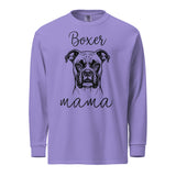 Boxer Mama Mode Garment-dyed Heavyweight Long-sleeve Shirt . Violet