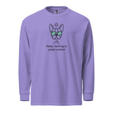 Relax, Nothing Is Under Control Boston Terrier Dog Garment-dyed Heavyweight Long-sleeve Shirt . Violet