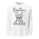 Boston Daddy Mode Garment-Dyed Heavyweight Long-Sleeve Shirt . White