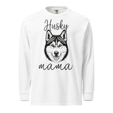 Husky Mama Mode Garment-dyed Heavyweight Long-sleeve Shirt . White