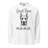 Great Dane Mama Mode Garment-dyed Heavyweight Long-sleeve Shirt . White