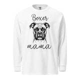 Boxer Mama Mode Garment-dyed Heavyweight Long-sleeve Shirt . White