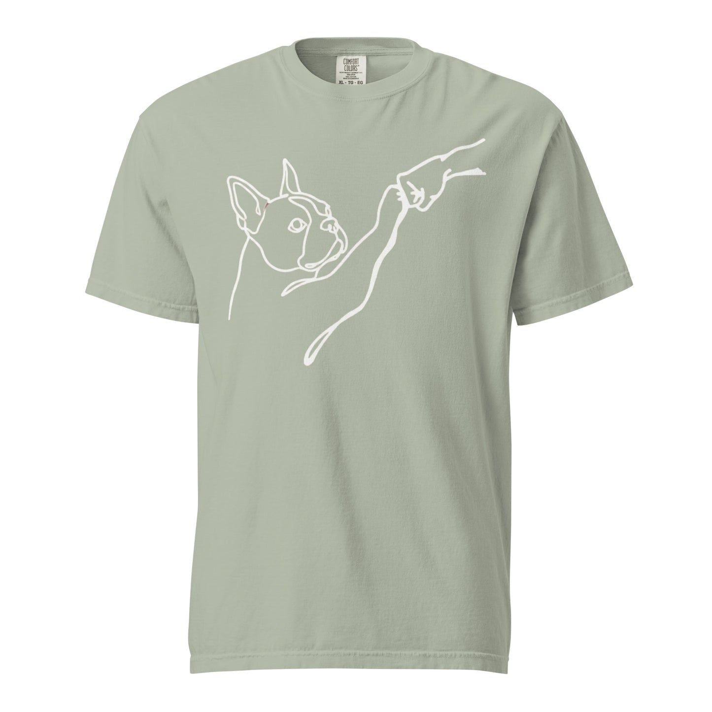 Dog Fist Bump Unisex Garment-Dyed Heavyweight T-Shirt . Bay
