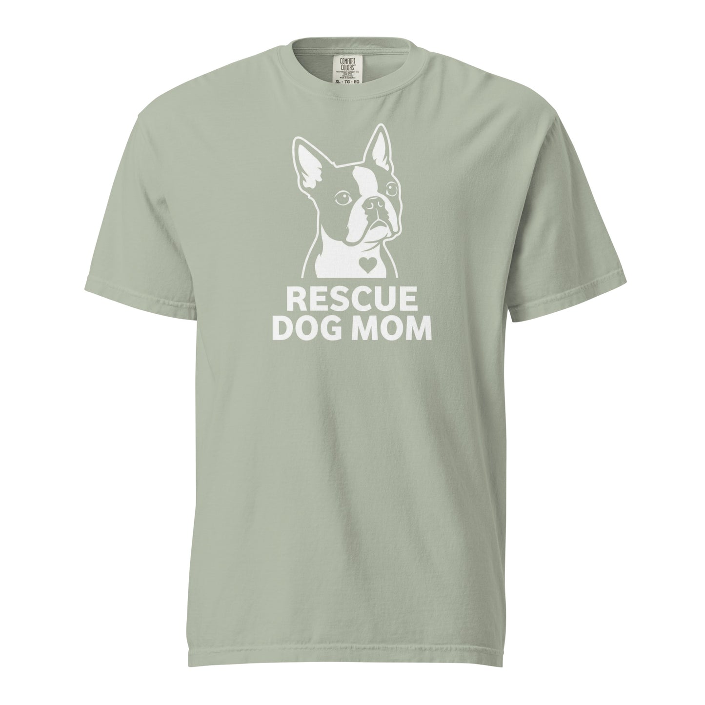 Rescue Dog Mom Garment-Dyed Heavyweight T-Shirt . Bay