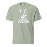 Rescue Dog Mom Garment-Dyed Heavyweight T-Shirt . Bay