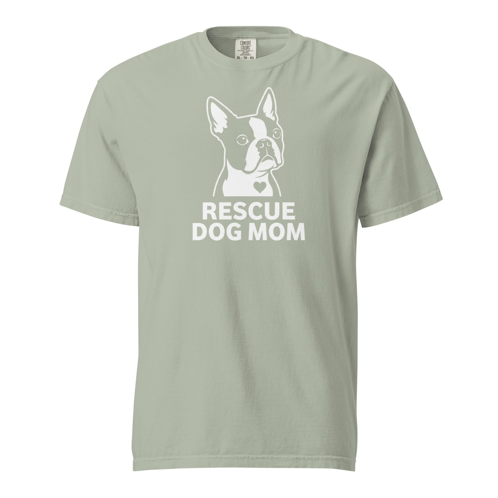Rescue Dog Mom Garment-Dyed Heavyweight T-Shirt . Bay