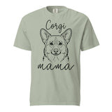 Corgi Mama Mode Garment-dyed Heavyweight T-Shirt . Bay