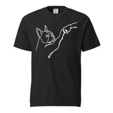 Dog Fist Bump Unisex Garment-Dyed Heavyweight T-Shirt . Black