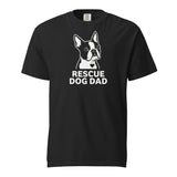 Rescue Dog Dad Garment-Dyed Heavyweight T-Shirt . Black