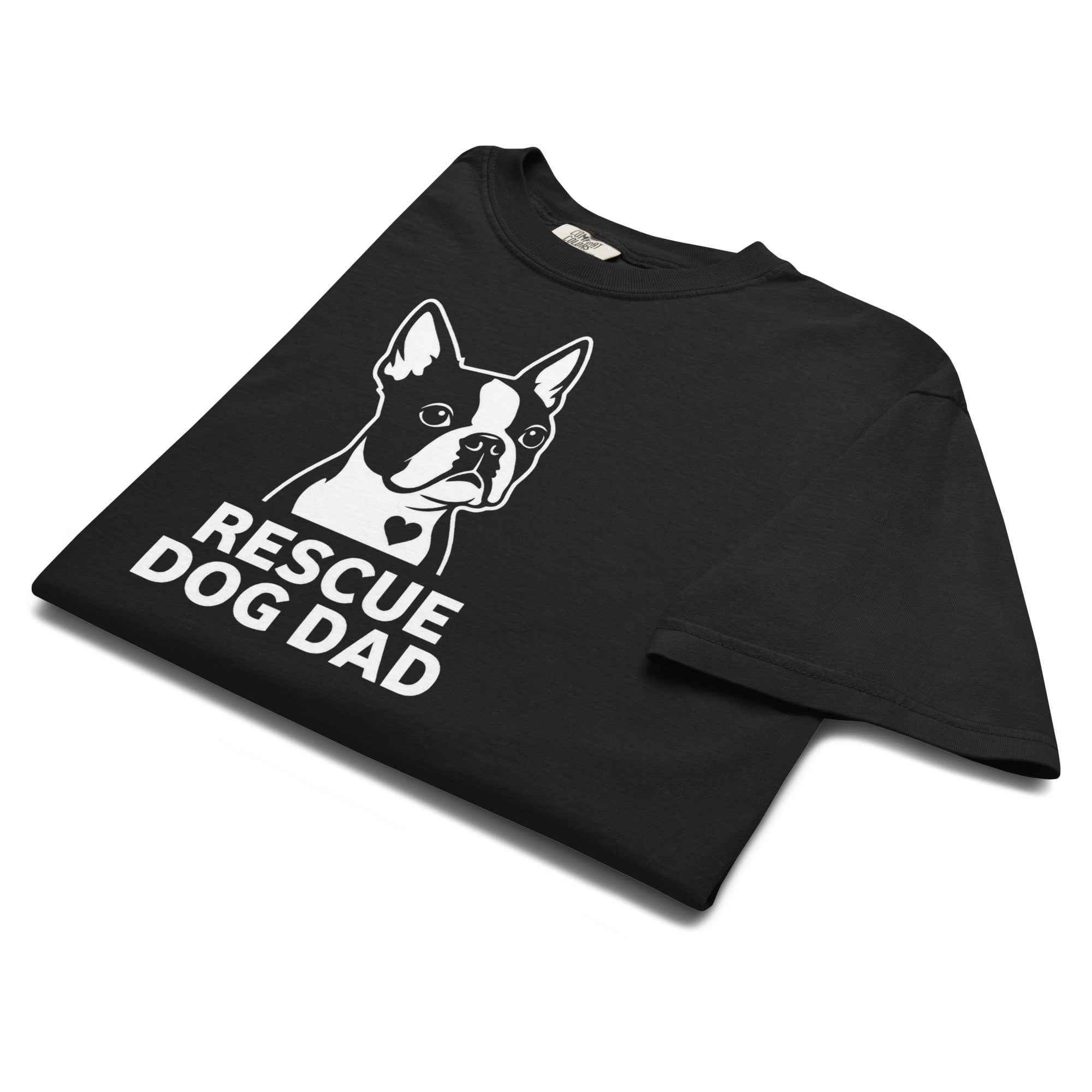 Rescue Dog Dad Garment-Dyed Heavyweight T-Shirt .