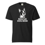 Rescue Dog Mom Garment-Dyed Heavyweight T-Shirt . Black